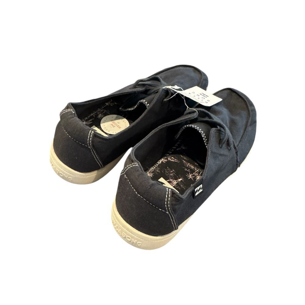 Billabong Baja Slip-On Shoes Size 7 Black Canvas Casual Loafers Boat Shoes NWT - Picture 3 of 6